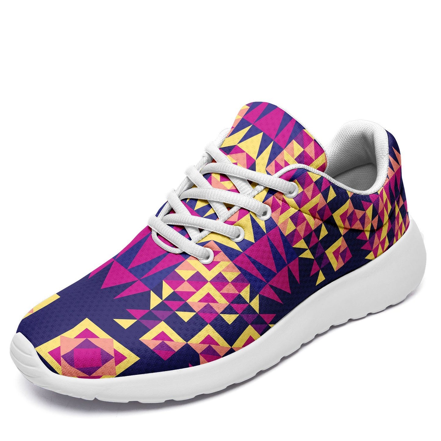 Kaleidoscope Bleu Ikkaayi Sport Sneakers ikkaayi Herman US Women 4.5 / US Youth 3.5 / EUR 35 White Sole 