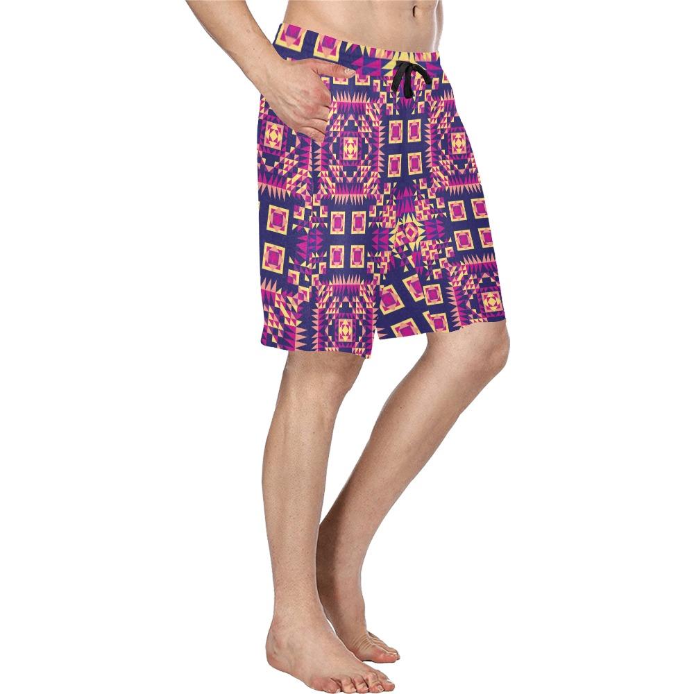 Kaleidoscope Bleu Men's All Over Print Casual Shorts (Model L23) Men's Casual Shorts (L23) e-joyer 