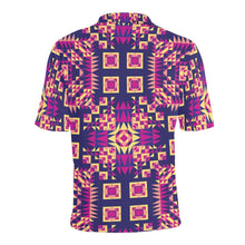 Load image into Gallery viewer, Kaleidoscope Bleu Men&#39;s All Over Print Polo Shirt (Model T55) Men&#39;s Polo Shirt (Model T55) e-joyer 
