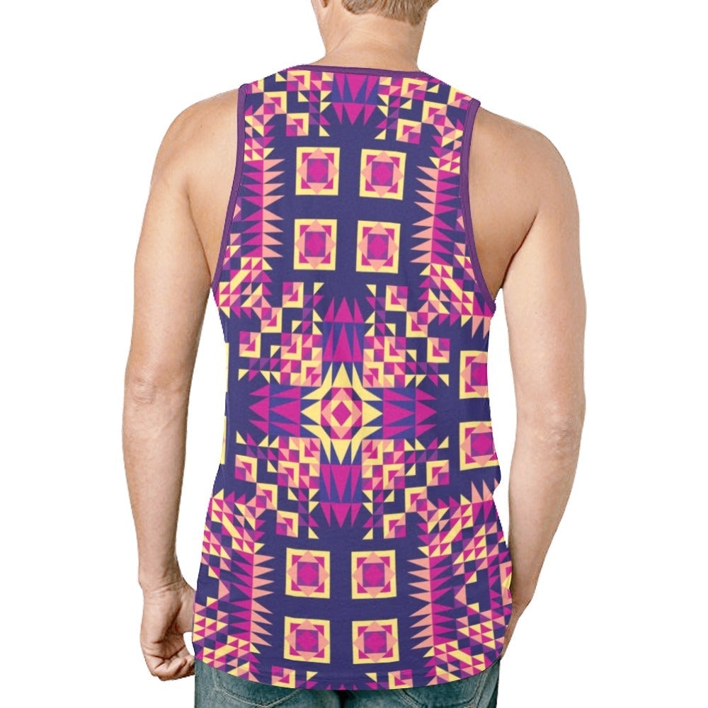 Kaleidoscope Bleu New All Over Print Tank Top for Men (Model T46) New All Over Print Tank Top for Men (T46) e-joyer 