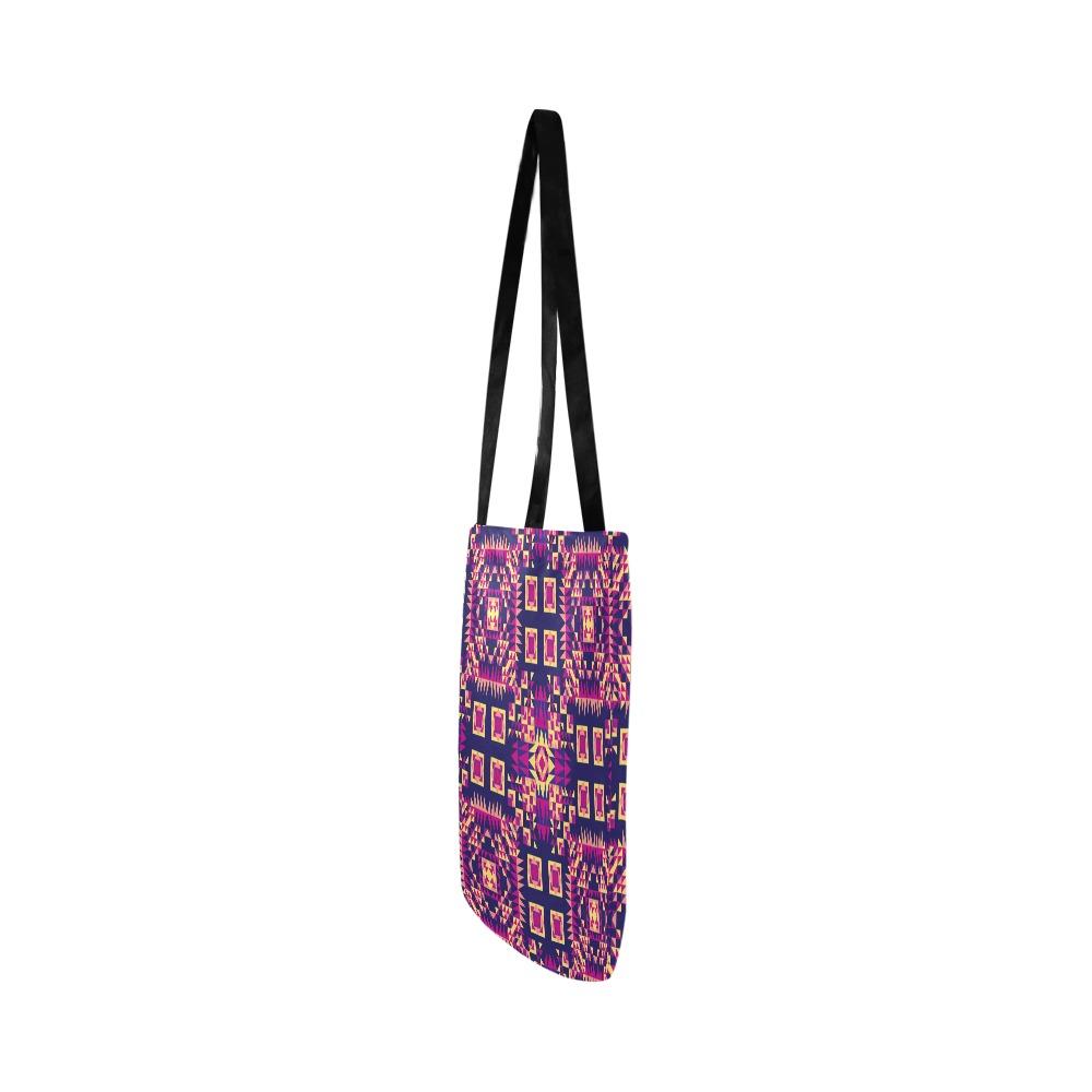 Kaleidoscope Bleu Reusable Shopping Bag Model 1660 (Two sides) Shopping Tote Bag (1660) e-joyer 