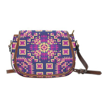 Load image into Gallery viewer, Kaleidoscope Bleu Saddle Bag/Large (Model 1649) bag e-joyer 
