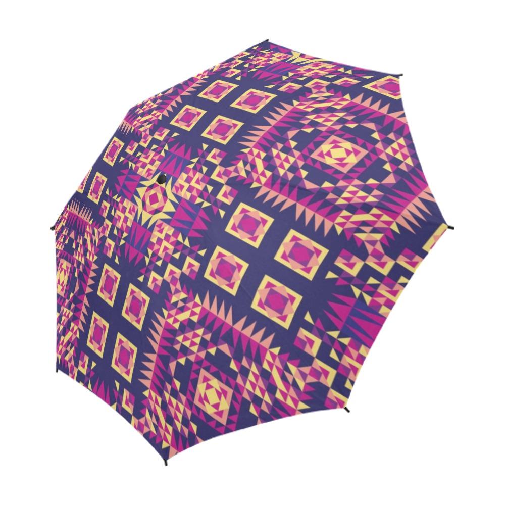 Kaleidoscope Bleu Semi-Automatic Foldable Umbrella (Model U05) Semi-Automatic Foldable Umbrella e-joyer 