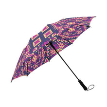 Load image into Gallery viewer, Kaleidoscope Bleu Semi-Automatic Foldable Umbrella (Model U05) Semi-Automatic Foldable Umbrella e-joyer 
