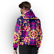 Load image into Gallery viewer, Kaleidoscope Bleu Sherpa Hoodie hoodie Herman 
