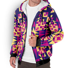 Load image into Gallery viewer, Kaleidoscope Bleu Sherpa Hoodie hoodie Herman 
