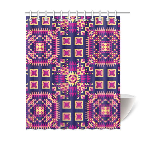 Kaleidoscope Bleu Shower Curtain 60