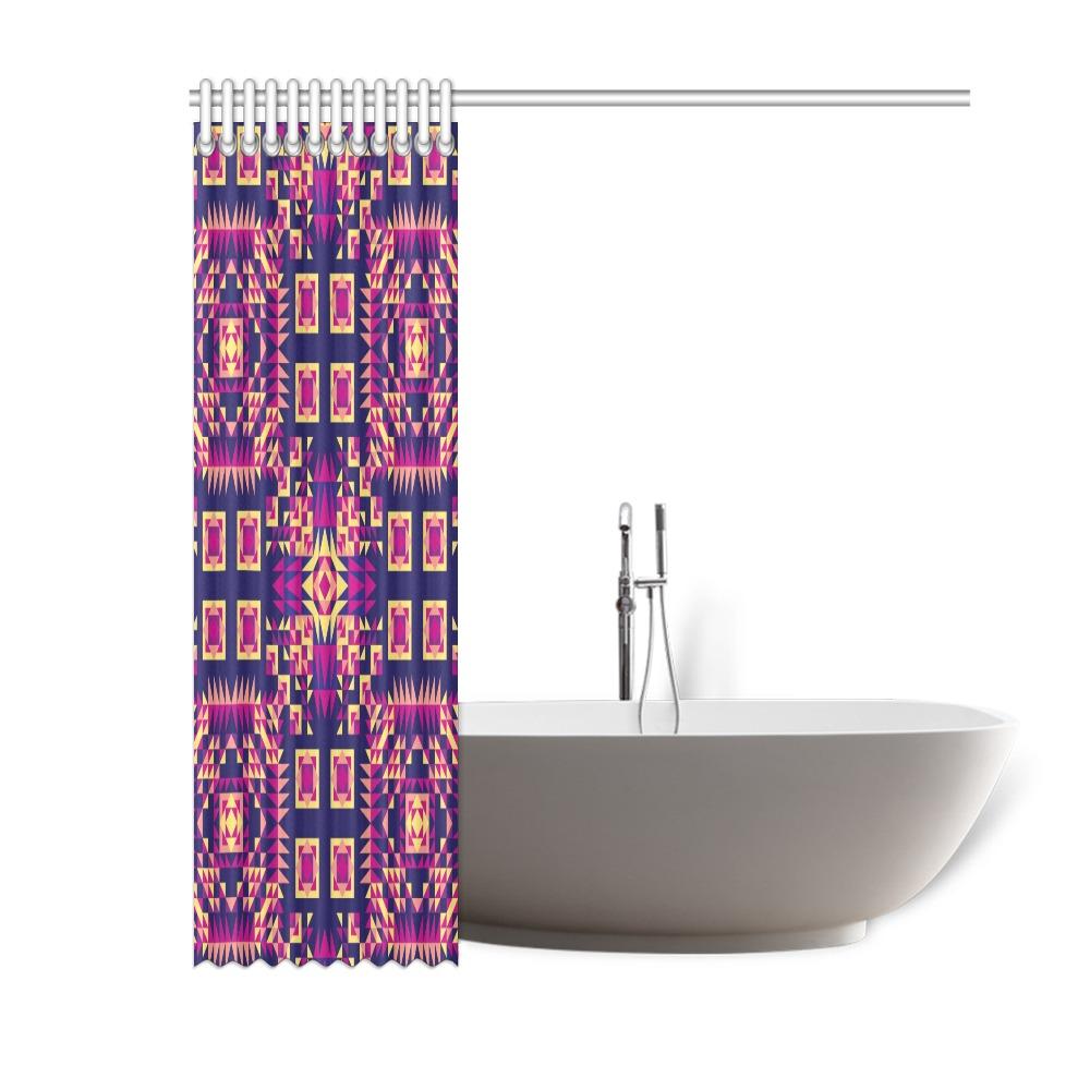 Kaleidoscope Bleu Shower Curtain 60"x72" Shower Curtain 60"x72" e-joyer 