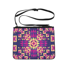 Load image into Gallery viewer, Kaleidoscope Bleu Slim Clutch Bag (Model 1668) Slim Clutch Bags (1668) e-joyer 
