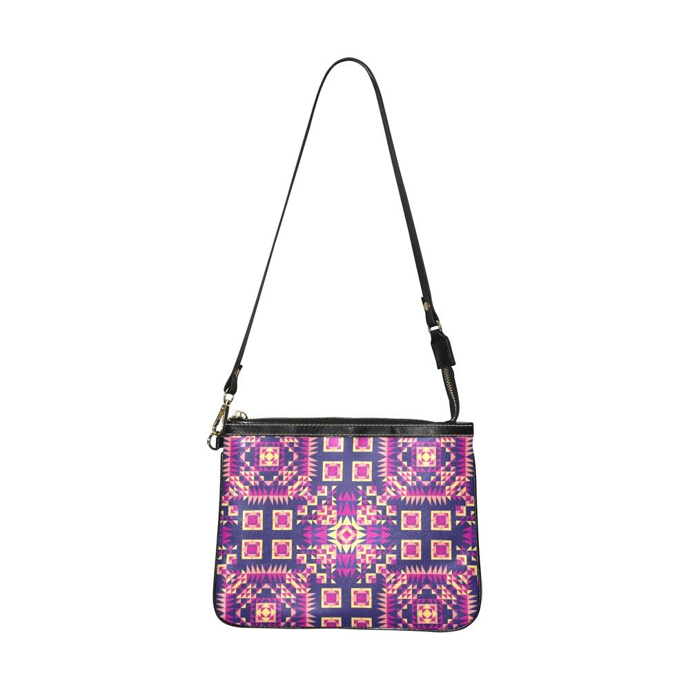 Kaleidoscope Bleu Small Shoulder Bag (Model 1710) Small Shoulder Bag (1710) e-joyer 