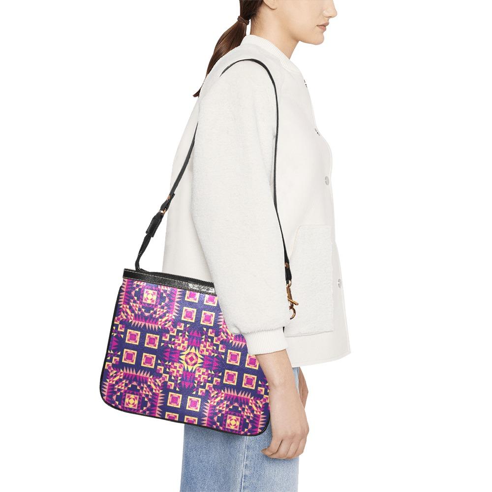 Kaleidoscope Bleu Small Shoulder Bag (Model 1710) Small Shoulder Bag (1710) e-joyer 