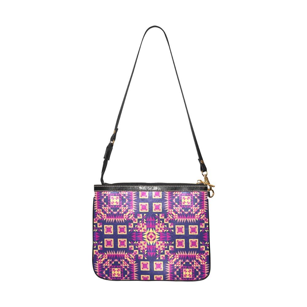 Kaleidoscope Bleu Small Shoulder Bag (Model 1710) Small Shoulder Bag (1710) e-joyer 