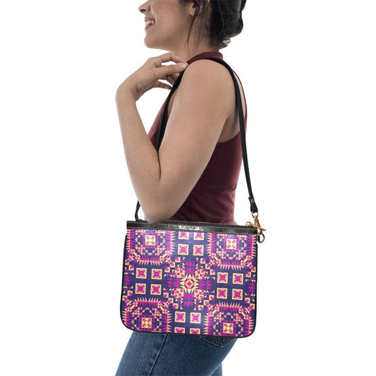 Kaleidoscope Bleu Small Shoulder Bag (Model 1710) Small Shoulder Bag (1710) e-joyer 