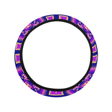 Load image into Gallery viewer, Kaleidoscope Bleu Steering Wheel Cover with Elastic Edge Steering Wheel Cover with Elastic Edge e-joyer 
