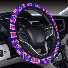 Load image into Gallery viewer, Kaleidoscope Bleu Steering Wheel Cover with Elastic Edge Steering Wheel Cover with Elastic Edge e-joyer 
