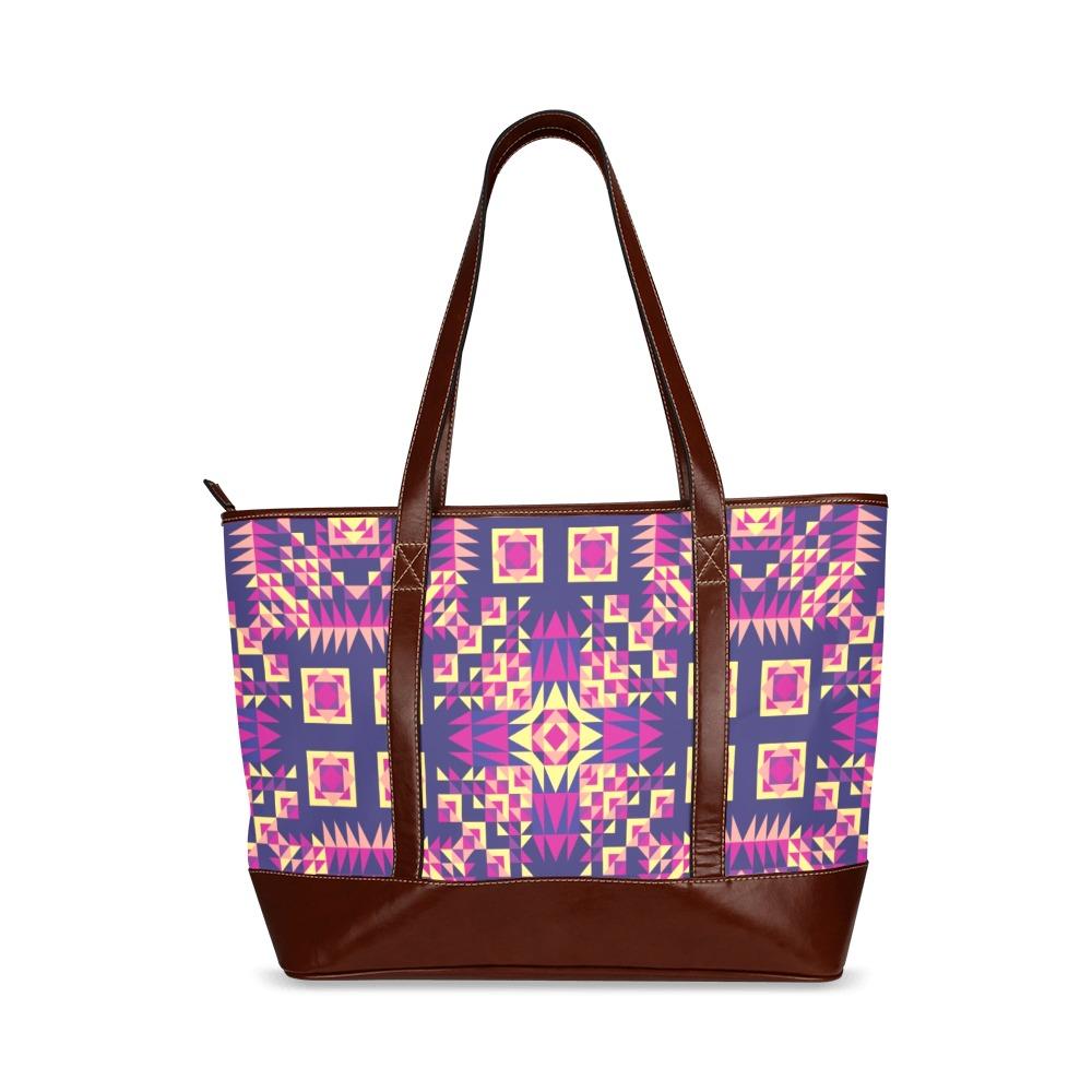 Kaleidoscope Bleu Tote Handbag (Model 1642) Tote Handbags (1642) e-joyer 