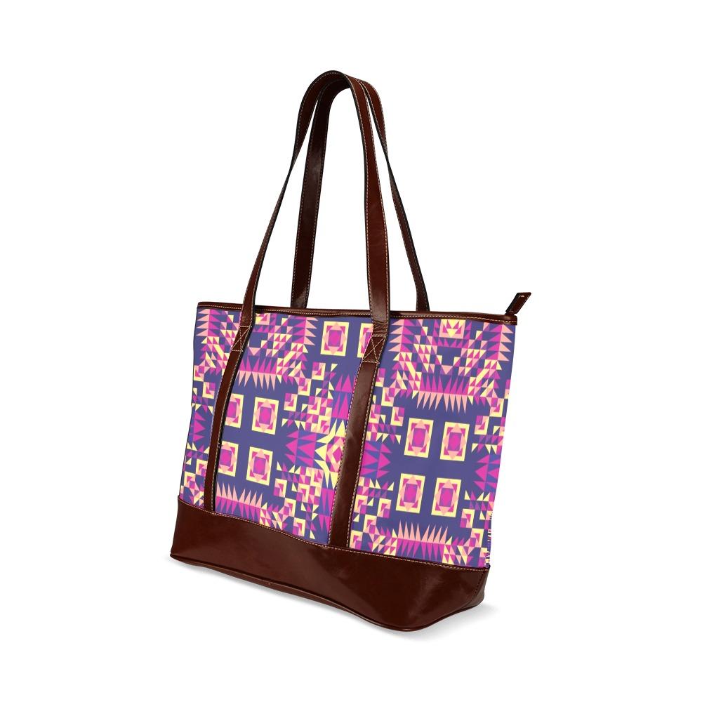 Kaleidoscope Bleu Tote Handbag (Model 1642) Tote Handbags (1642) e-joyer 