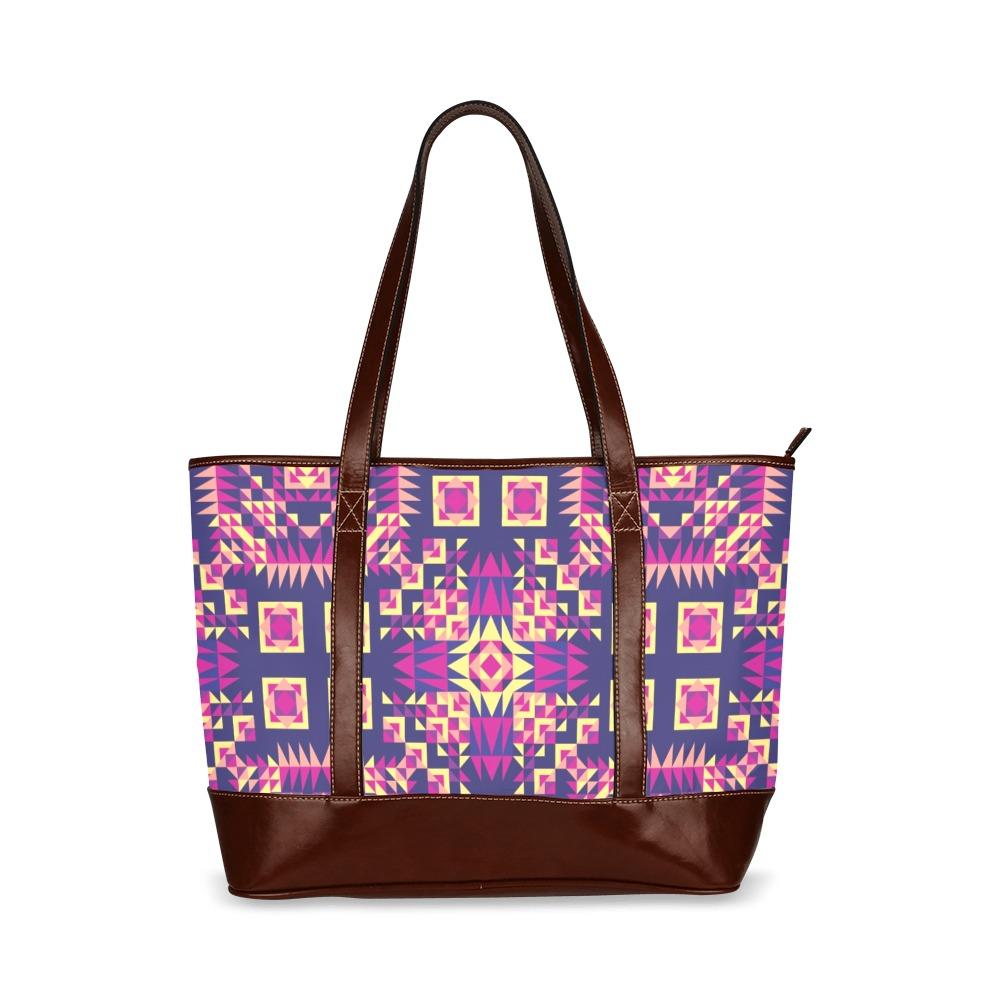 Kaleidoscope Bleu Tote Handbag (Model 1642) Tote Handbags (1642) e-joyer 