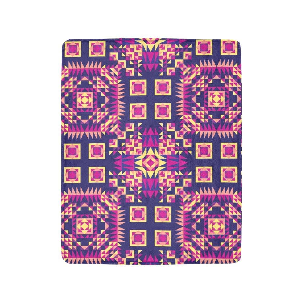 Kaleidoscope Bleu Ultra-Soft Micro Fleece Blanket 40"x50" Ultra-Soft Blanket 40''x50'' e-joyer 