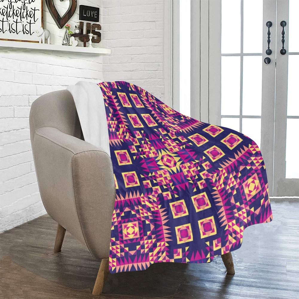 Kaleidoscope Bleu Ultra-Soft Micro Fleece Blanket 40"x50" Ultra-Soft Blanket 40''x50'' e-joyer 