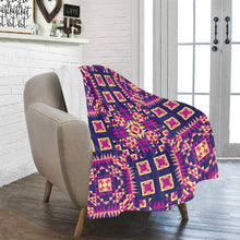 Load image into Gallery viewer, Kaleidoscope Bleu Ultra-Soft Micro Fleece Blanket 40&quot;x50&quot; Ultra-Soft Blanket 40&#39;&#39;x50&#39;&#39; e-joyer 
