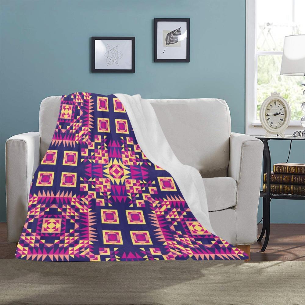 Kaleidoscope Bleu Ultra-Soft Micro Fleece Blanket 40"x50" Ultra-Soft Blanket 40''x50'' e-joyer 