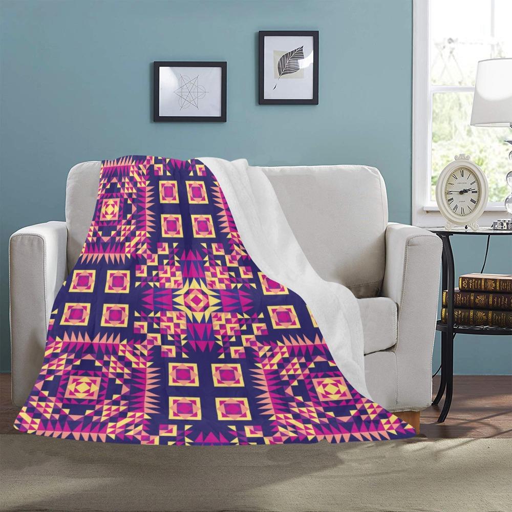 Kaleidoscope Bleu Ultra-Soft Micro Fleece Blanket 50"x60" Ultra-Soft Blanket 50''x60'' e-joyer 