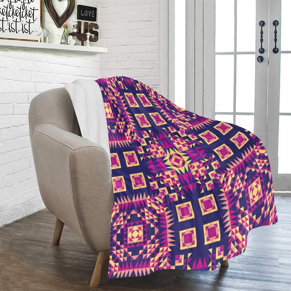 Kaleidoscope Bleu Ultra-Soft Micro Fleece Blanket 50"x60" Ultra-Soft Blanket 50''x60'' e-joyer 