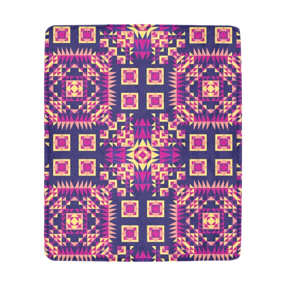 Kaleidoscope Bleu Ultra-Soft Micro Fleece Blanket 50"x60" Ultra-Soft Blanket 50''x60'' e-joyer 