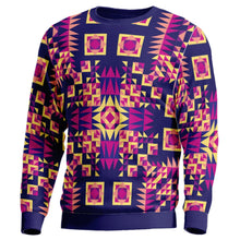 Load image into Gallery viewer, Kaleidoscope Bleu Unisex Crewneck Long Sleeve Top Herman 
