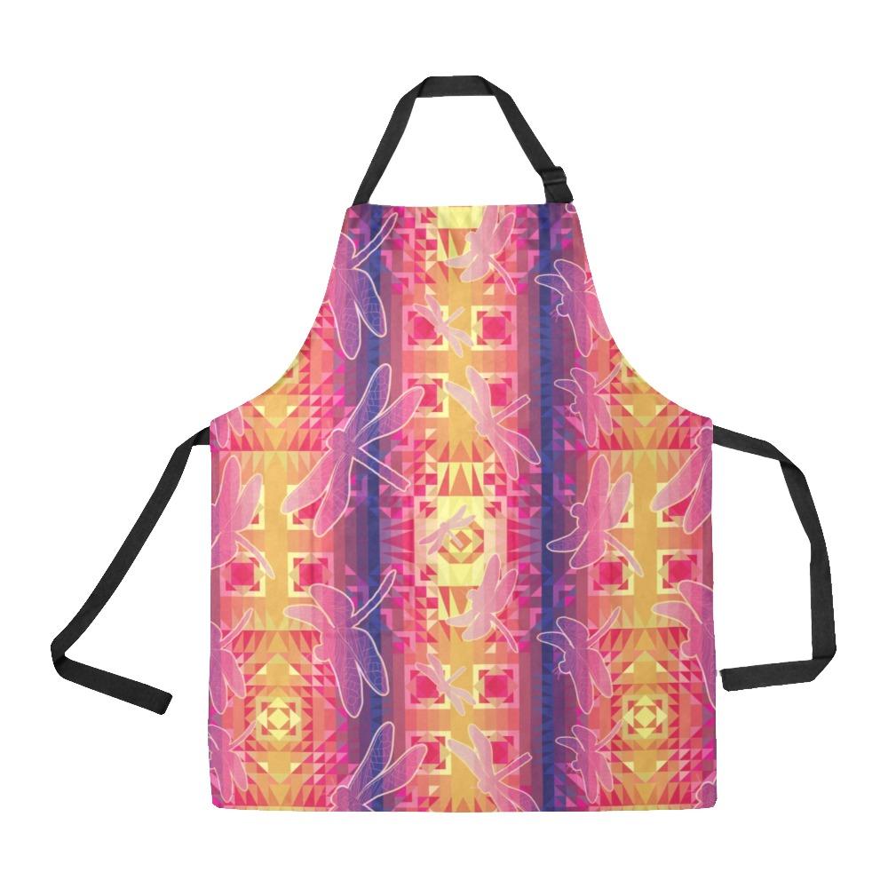 Kaleidoscope Dragonfly All Over Print Apron All Over Print Apron e-joyer 