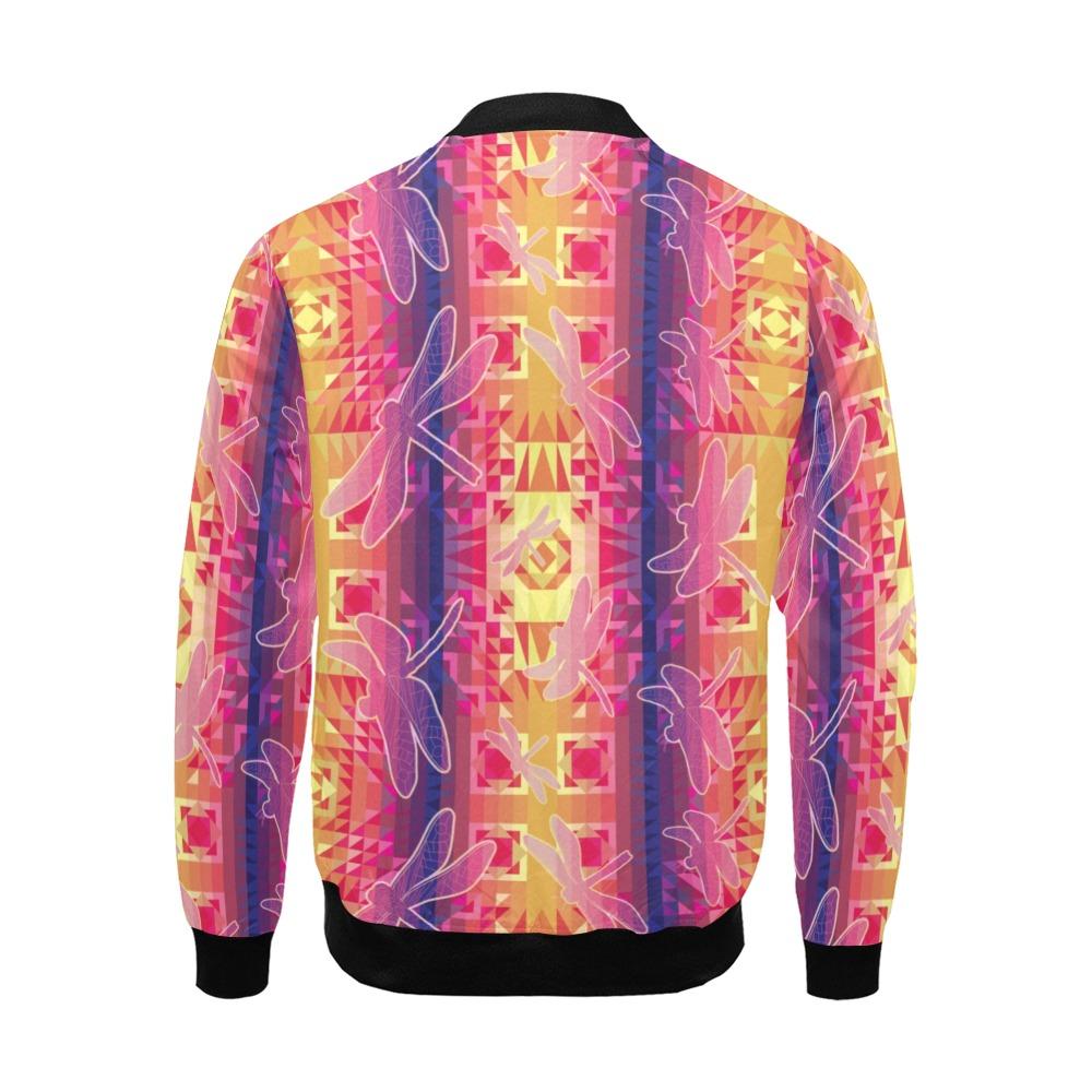 Kaleidoscope Dragonfly All Over Print Bomber Jacket for Men (Model H19) Jacket e-joyer 