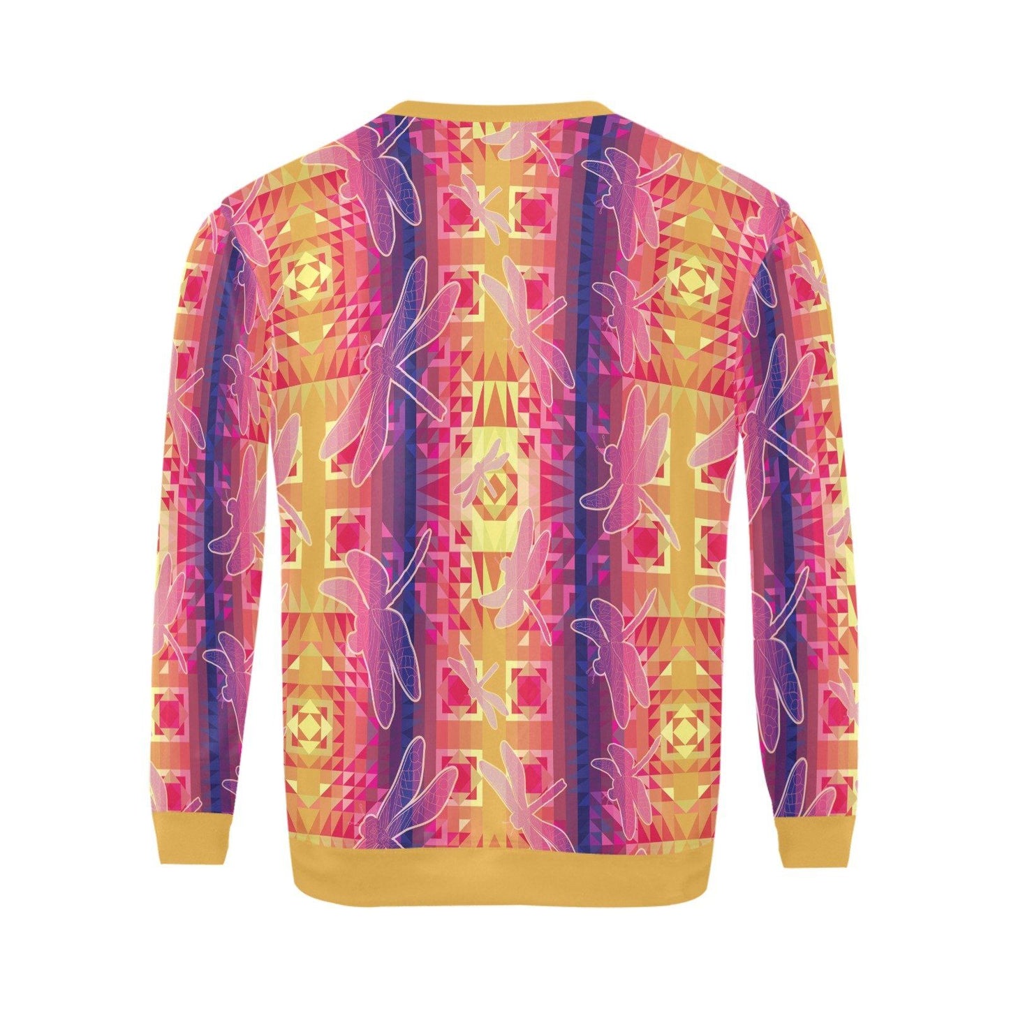 Kaleidoscope Dragonfly All Over Print Crewneck Sweatshirt for Men (Model H18) shirt e-joyer 