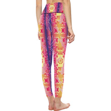 Load image into Gallery viewer, Kaleidoscope Dragonfly All Over Print High-Waisted Leggings (Model L36) High-Waisted Leggings (L36) e-joyer 
