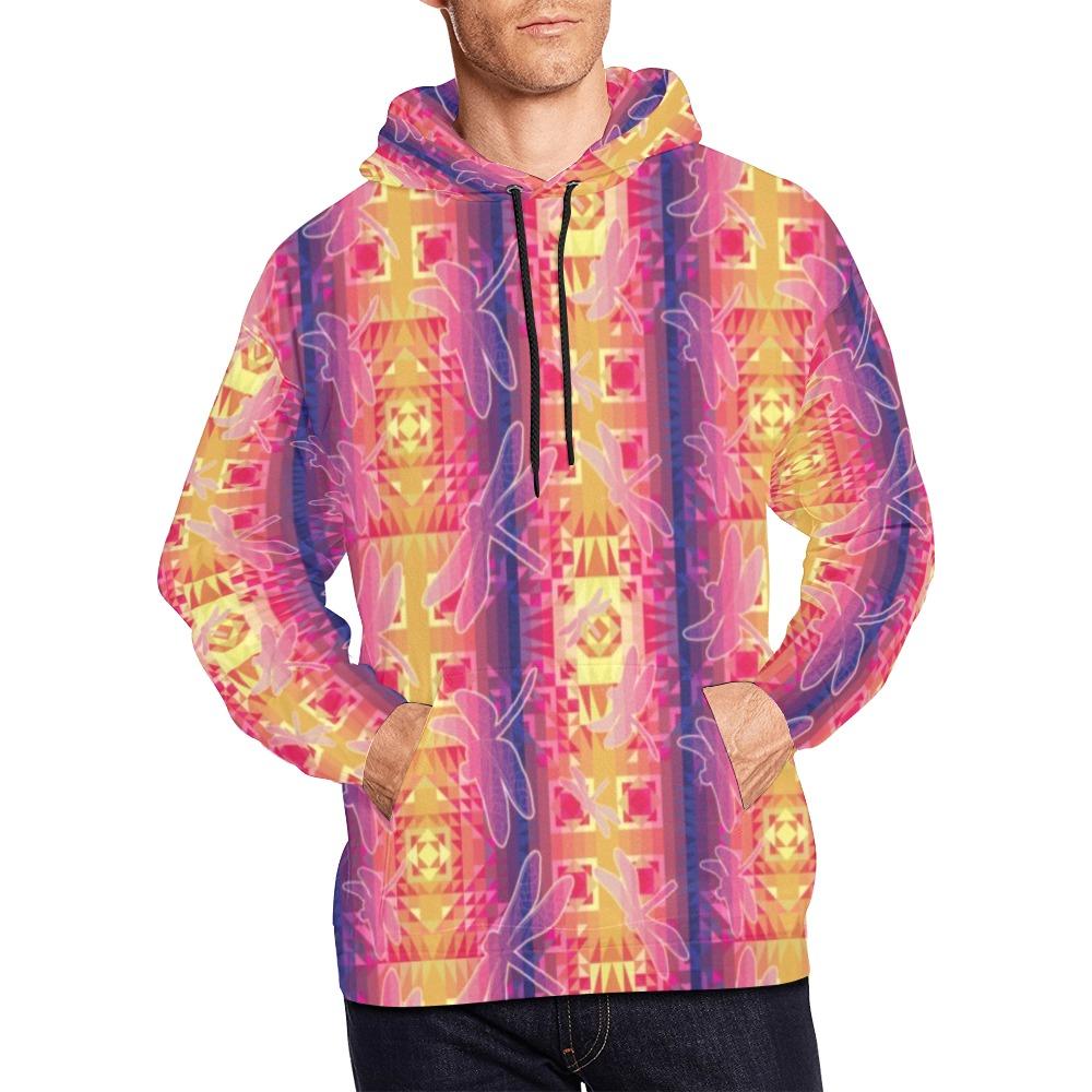 Kaleidoscope Dragonfly All Over Print Hoodie for Men (USA Size) (Model H13) All Over Print Hoodie for Men (H13) e-joyer 
