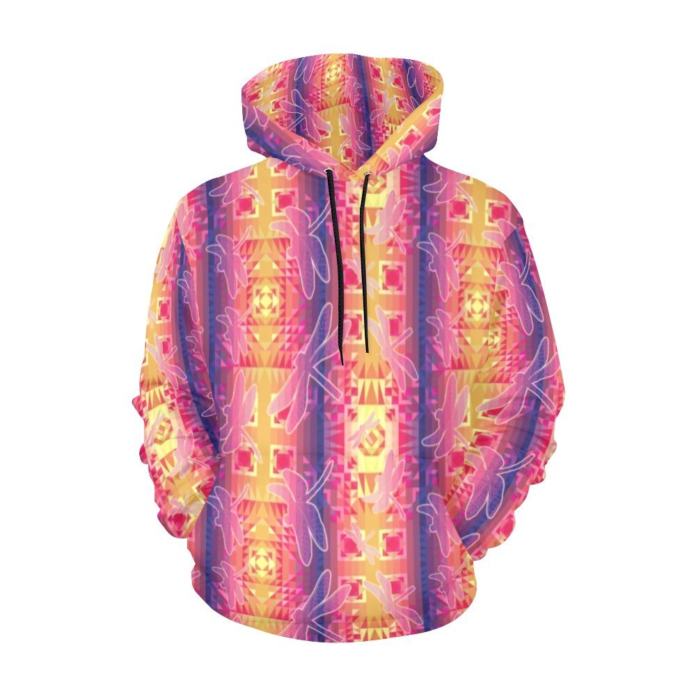 Kaleidoscope Dragonfly All Over Print Hoodie for Men (USA Size) (Model H13) All Over Print Hoodie for Men (H13) e-joyer 