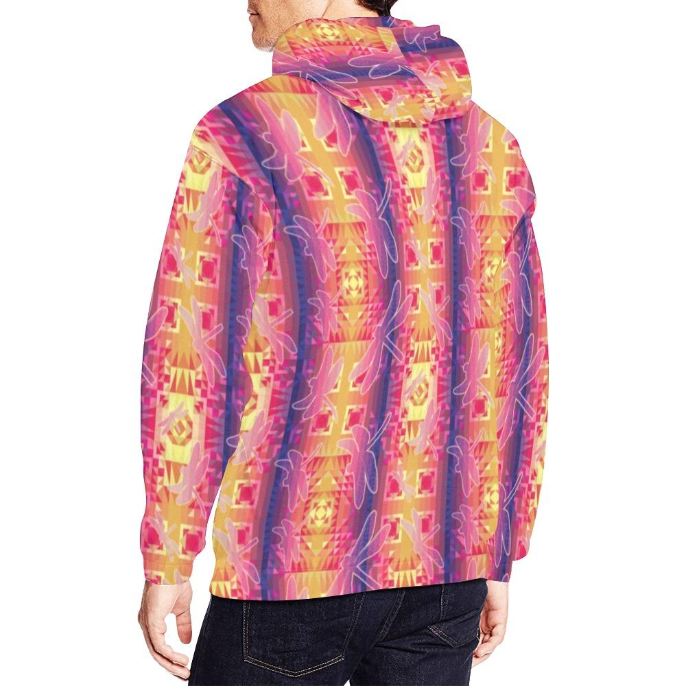 Kaleidoscope Dragonfly All Over Print Hoodie for Men (USA Size) (Model H13) All Over Print Hoodie for Men (H13) e-joyer 