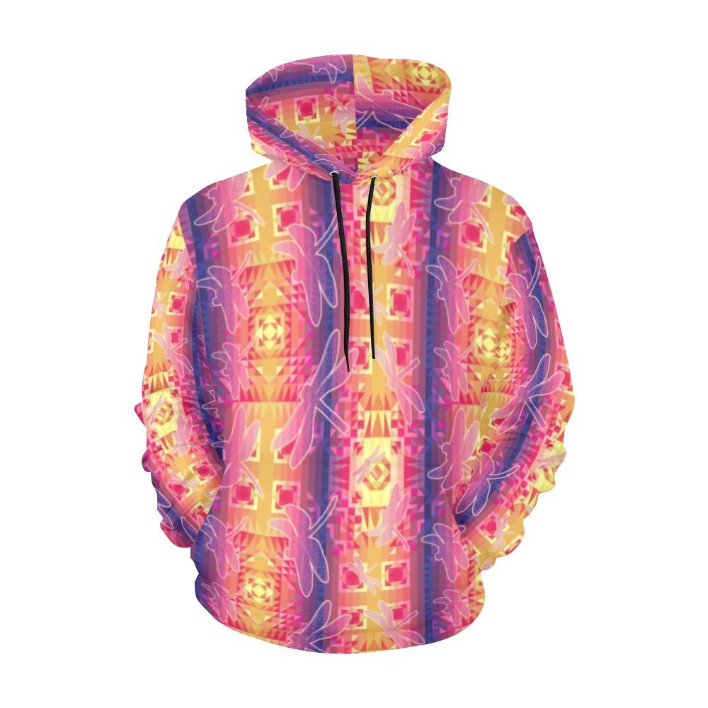 Kaleidoscope Dragonfly All Over Print Hoodie for Women (USA Size) (Model H13) All Over Print Hoodie for Women (H13) e-joyer 