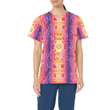 Load image into Gallery viewer, Kaleidoscope Dragonfly All Over Print Scrub Top Scrub Top e-joyer 
