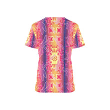 Load image into Gallery viewer, Kaleidoscope Dragonfly All Over Print Scrub Top Scrub Top e-joyer 
