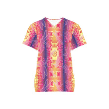 Load image into Gallery viewer, Kaleidoscope Dragonfly All Over Print Scrub Top Scrub Top e-joyer 
