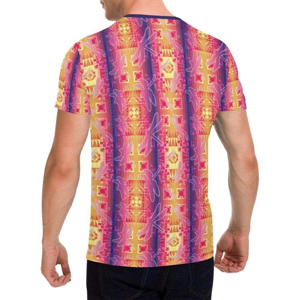 Kaleidoscope Dragonfly All Over Print T-Shirt for Men (USA Size) (Model T40) All Over Print T-Shirt for Men (T40) e-joyer 