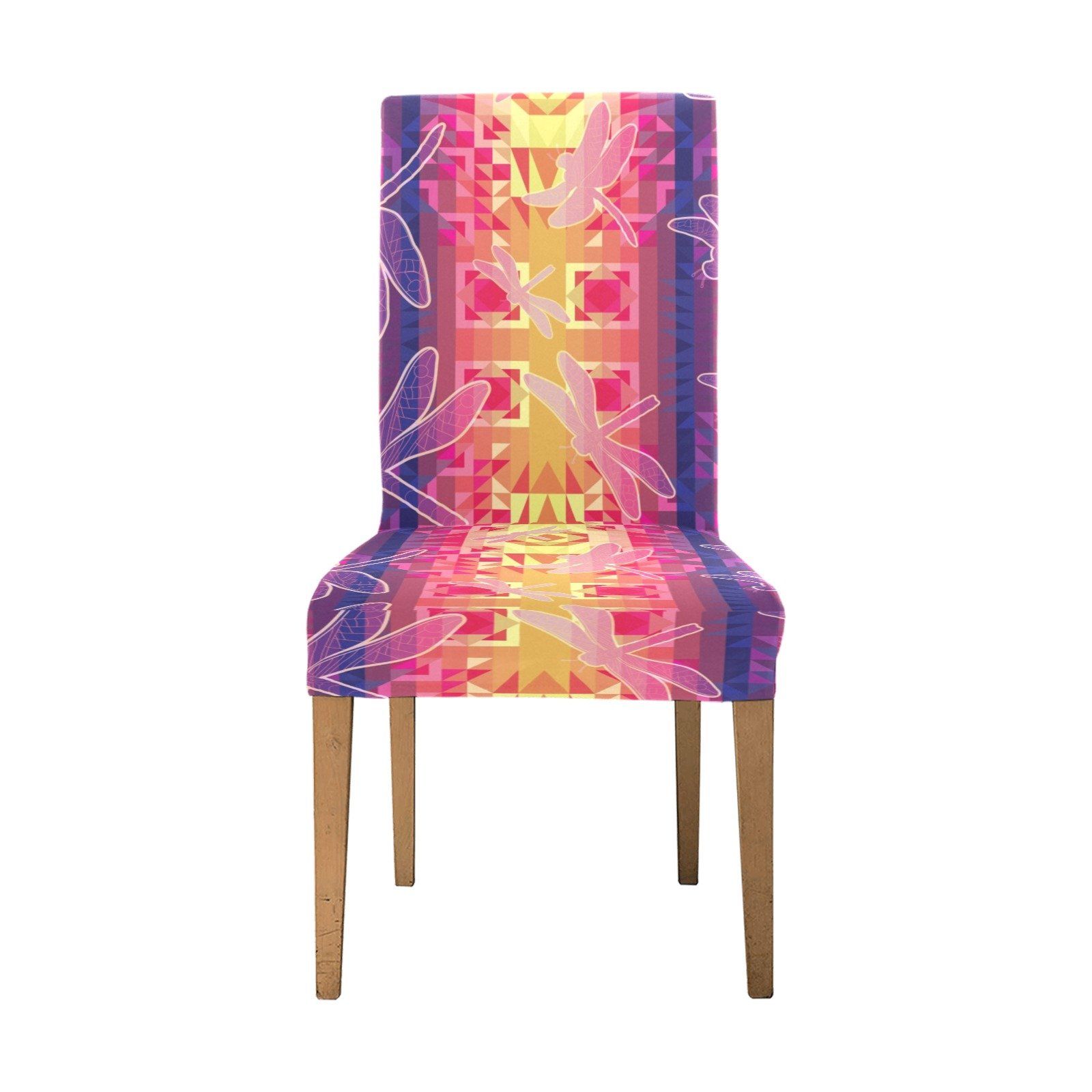 Kaleidoscope Dragonfly Chair Cover (Pack of 4) Chair Cover (Pack of 4) e-joyer 