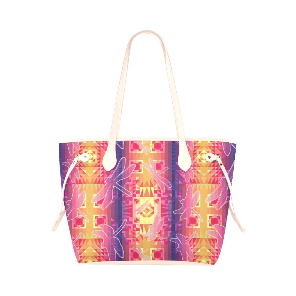 Kaleidoscope Dragonfly Clover Canvas Tote – Tote Bag by 49 Dzine