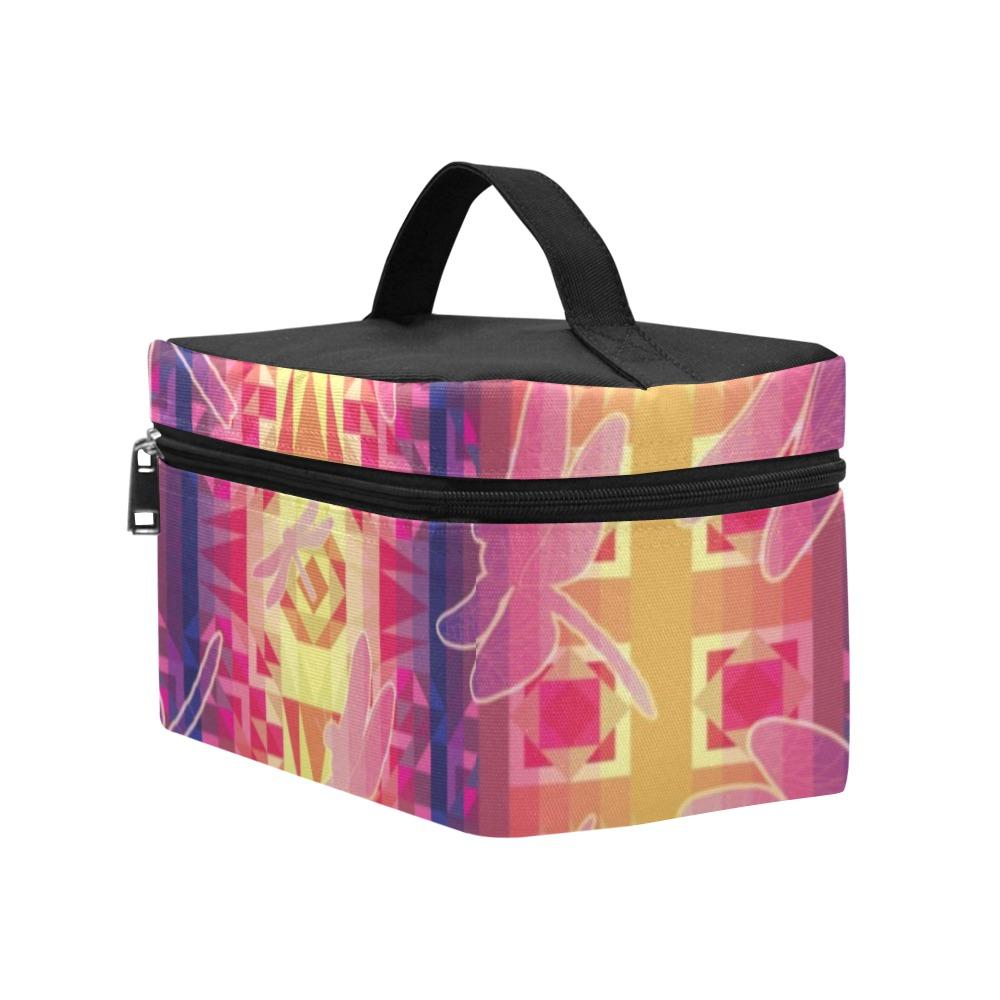 Kaleidoscope Dragonfly Cosmetic Bag/Large (Model 1658) bag e-joyer 