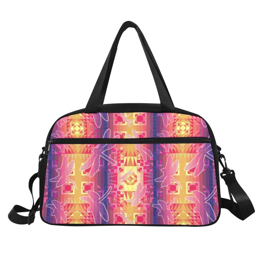 Kaleidoscope Dragonfly Fitness Handbag (Model 1671) Fitness Handbag (1671) e-joyer 