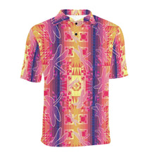 Load image into Gallery viewer, Kaleidoscope Dragonfly Men&#39;s All Over Print Polo Shirt (Model T55) Men&#39;s Polo Shirt (Model T55) e-joyer 
