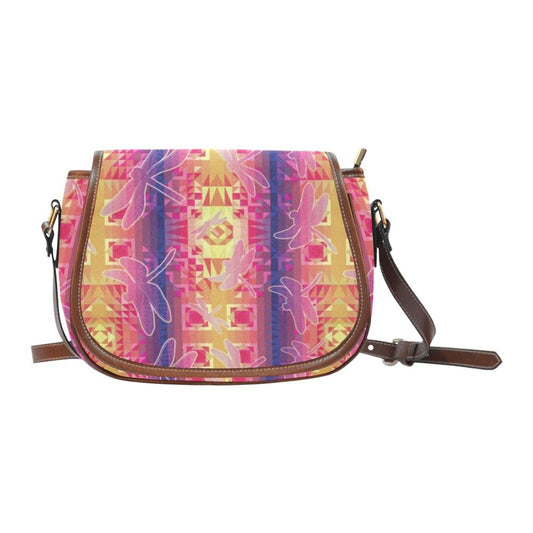 Kaleidoscope Dragonfly Saddle Bag/Large (Model 1649) bag e-joyer 