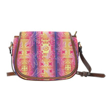 Load image into Gallery viewer, Kaleidoscope Dragonfly Saddle Bag/Small (Model 1649) Full Customization Saddle Bag/Small (Full Customization) e-joyer 
