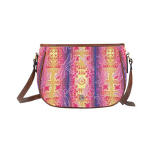 Load image into Gallery viewer, Kaleidoscope Dragonfly Saddle Bag/Small (Model 1649) Full Customization Saddle Bag/Small (Full Customization) e-joyer 
